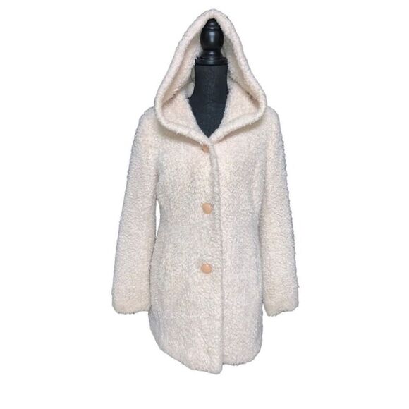 Jessica Simpson Faux Fur Hooded Coat - Picture 1 of 8